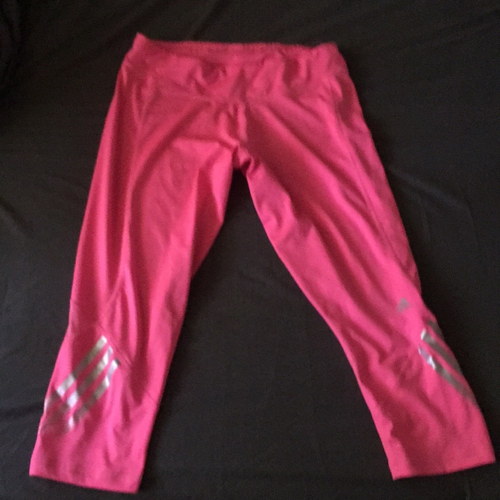 Adidas hot pink workout pants